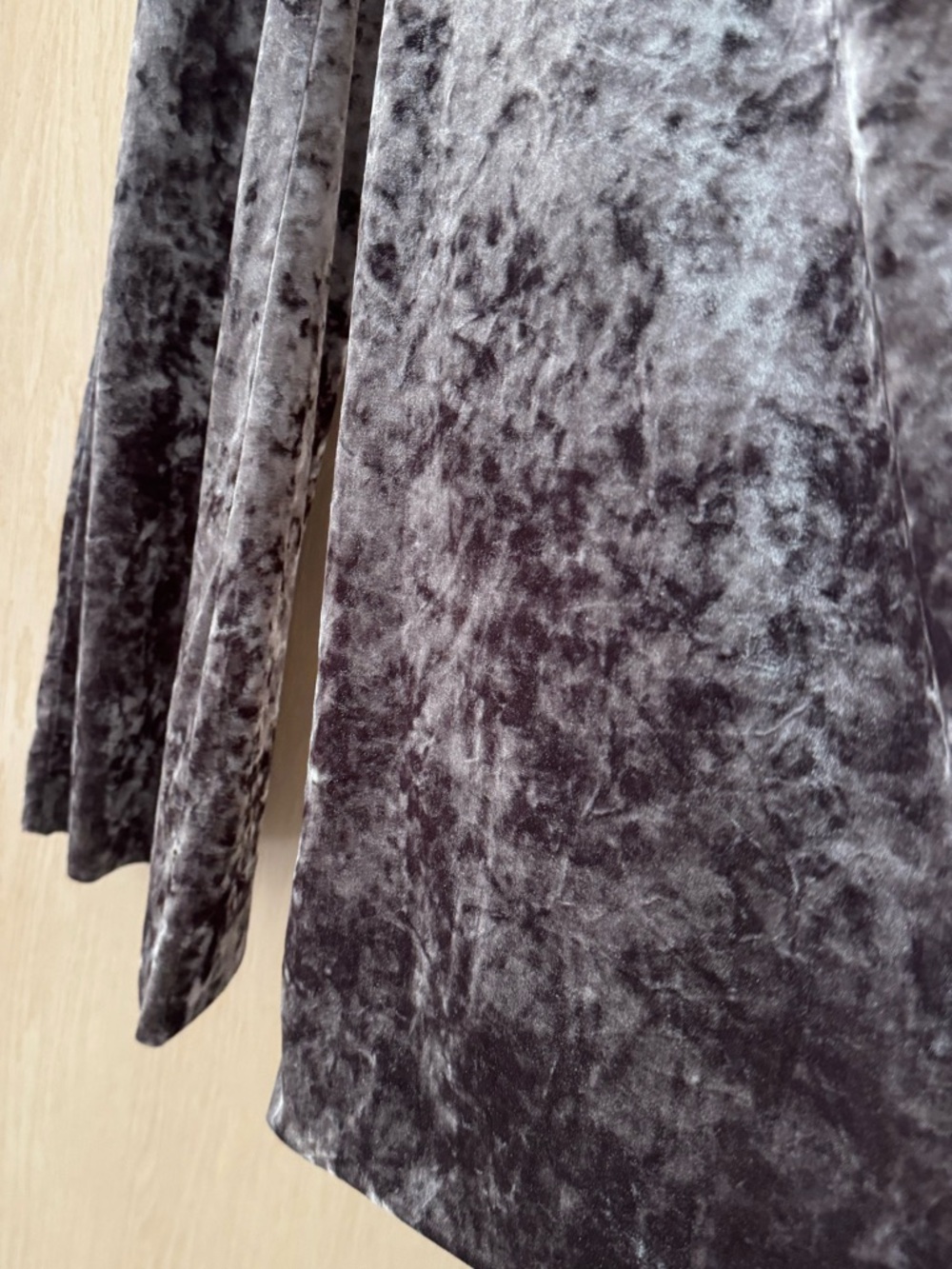Zara Woman Crushed velvet velour palazzo pants with zipper Super cute Comfy SZ S - Picture 9 of 10